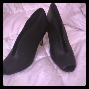 Women’s Black Peeptoe Bootie